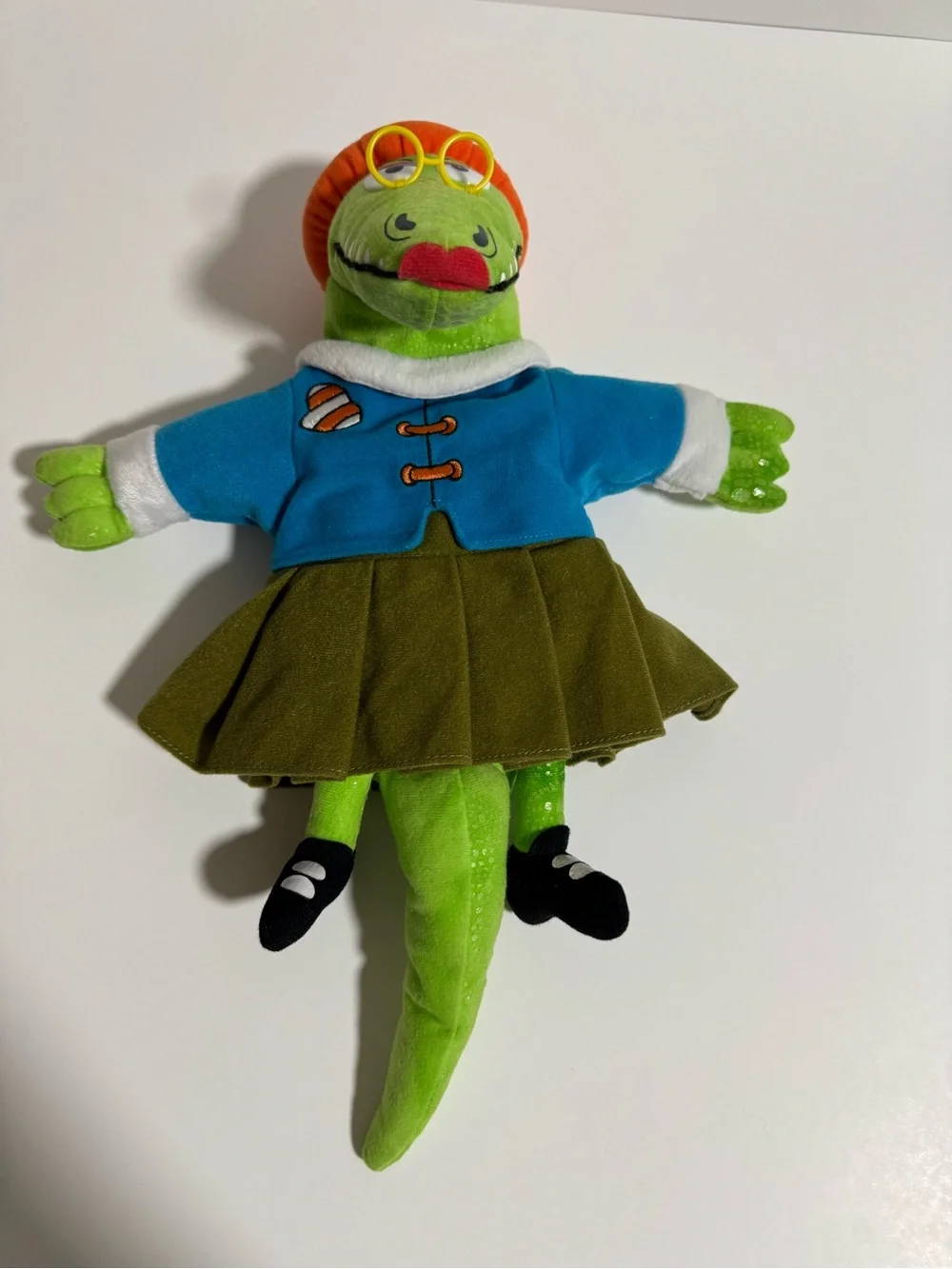 Mrs Green Teacher Alligator Hand Puppet black lagoon animal magic 12”